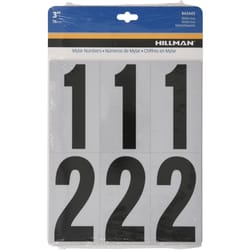 HILLMAN 3 in. Reflective Black Vinyl Self-Adhesive Number Set 0-9 26 pc