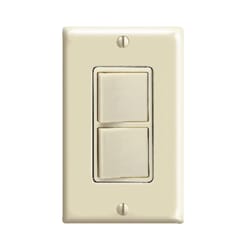 Leviton Decora 15 amps Single Pole Rocker Switch Ivory 1 pk