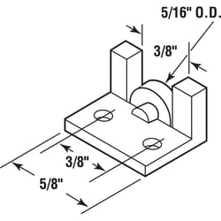 Prime-Line White Nylon Single-Arm Casement Window Roller For International Windows