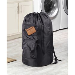 Whitmor Black Polyester Collapsible Laundry Bag