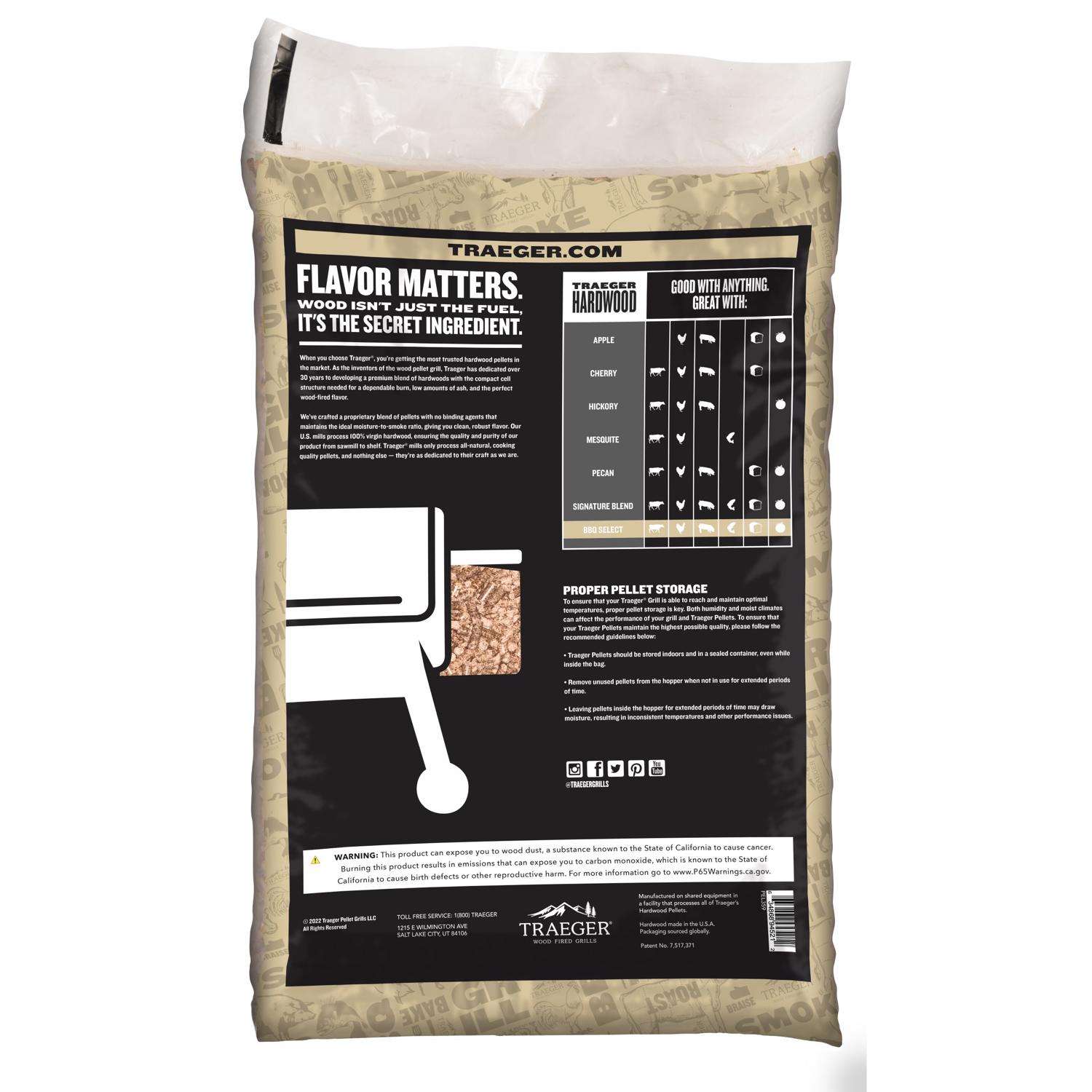 Traeger Select All Natural BBQ Wood Pellet 30 lb - Ace Hardware