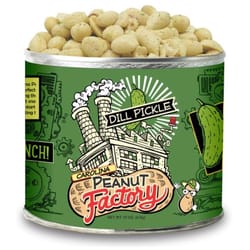 1 in 6 Snacks Carolina Peanut Factory Dill Pickle Peanuts 10 oz Can