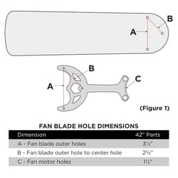 Westinghouse Semi-Gloss Metal Ceiling Fan Blade Arm