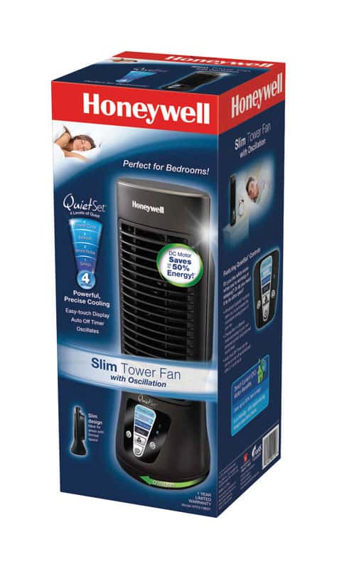 Honeywell QuietSet 13 in. H 4 speed Oscillating Tower Fan - Ace Hardware
