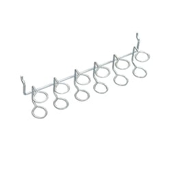 Crawford Zinc Plated Black/Silver Steel 0.5 in. Peg Hooks 8 pk - Ace  Hardware