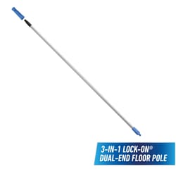 Unger 60 in. L X 1.75 in. D Aluminum Dual Ended Pole Silver/Blue