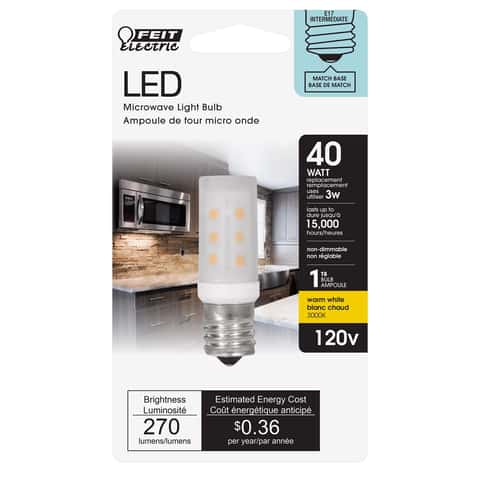 E17 Led Light Bulbs For Microwave Oven Over Stove Appliance 3 Watt 30 W  Halogen