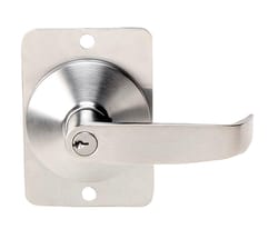 Tell Cortland Satin Chrome Entry Lever ANSI Grade 1 2 in.
