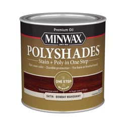 Minwax PolyShades Semi-Transparent Satin Bombay Mahogany Oil-Based Soya Uralkyd Stain/Polyurethane F