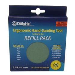 Blue Dolphin 5 in. W Assorted Grit Palm Sanding Pad