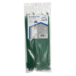 Home Plus 8 in. L Green Cable Tie 100 pk