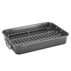 Farberware Steel Roaster with Rack Gray