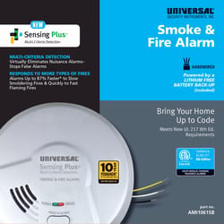 USI Sensing Plus Hard-Wired w/Battery Back-up Ionization/Photoelectric Smoke/Fire Detector 1 pk