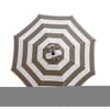 Living Accents Solar LED 9 ft. Tiltable Taupe Market Umbrella - Ace Hardware