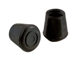 Shepherd Hardware Rubber Leg Tip Black Round 2 pk