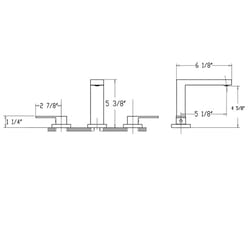 Huntington Brass Razo Satin Nickel Widespread Bathroom Sink Faucet 8 in.