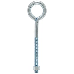 Hampton 3/8 in. X 6 in. L Zinc-Plated Steel Eyebolt Nut Included