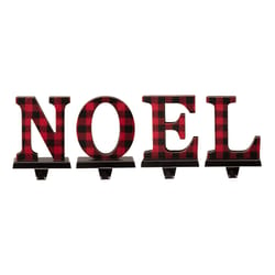 Glitzhome Multicolored Noel Stocking Holder 6.89 in.