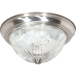 Satco Nuvo 4.875 in. H X 11.375 in. W X 11.375 in. L Brushed Nickel Ceiling Light