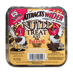 C&S Products Nutty Treat Assorted Species Beef Suet Wild Bird Food 11.75 oz