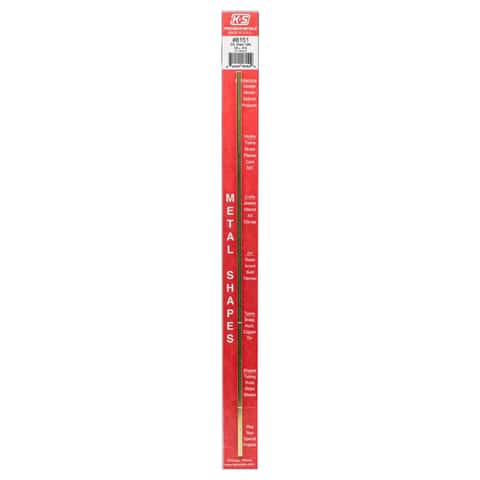 K&S 1/8 in. W X 12 in. L Square Brass Tube 1 pk