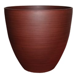 Southern Patio 13 in. W Ceramic Egg Planter Redwood