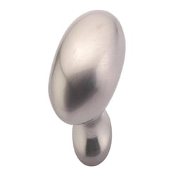 Richelieu Traditional Oval Cabinet Knob 1-1/4 in. D 1-5/16 in. Brushed Nickel 10 pk