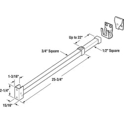 Prime-Line Aluminum Indoor Security Telescopic Bar Lock