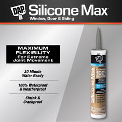 DAP Silicone Max Gray Silicone All Purpose Sealant 10.1 oz