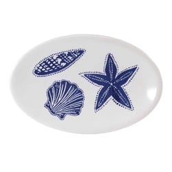 Avanti Linens Ibiza Blue/White Resin Soap Dish