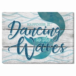 Oak Patch Gifts Coastal Dancing in the Waves Magnet Wood 1 pk