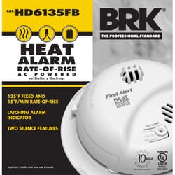 First Alert Hard-Wired w/Battery Back-up Ionization Heat Alarm 1 pk