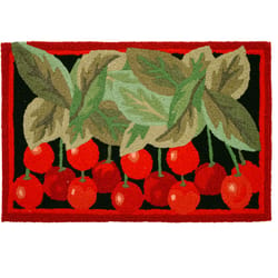 Jellybean 20 in. W X 30 in. L Multi-Color Wild Cherries Polyester Accent Rug