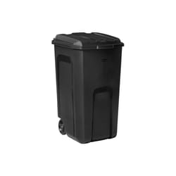 Rubbermaid Roughneck 45 gal Black Plastic Wheeled Garbage Can Lid Included