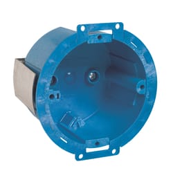 Carlon 14-1/2 cu in Round Thermoplastic 1 gang Electrical Ceiling Box Blue