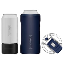 BruMate Hopsulator 16 oz Trio Matte Navy BPA Free Can Insulator