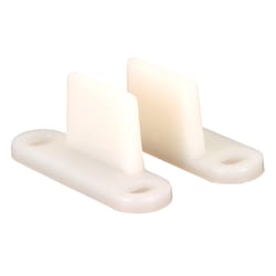 Prime-Line 1.25 in. D X 1.25 in. L Matte White Plastic Closet Door Guide 2 pc