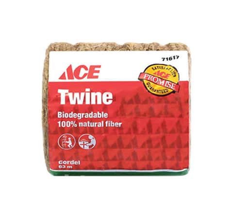 Ace 1/8 in. D X 208 ft. L Natural Twisted Jute Twine Ace 1/8 in. D X 208 ft. L Natural Twisted Jute Twine