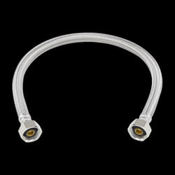 BrassCraft Plumbshop 1/2 in. D X 1/2 in. D X 20 ft. L Braided Stainless Steel Hose