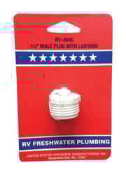US Hardware Male Hose Plug With Lanyard 1 pk