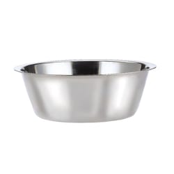 HiLo Silver Plain Stainless Steel 5 qt Pet Dish For Dogs