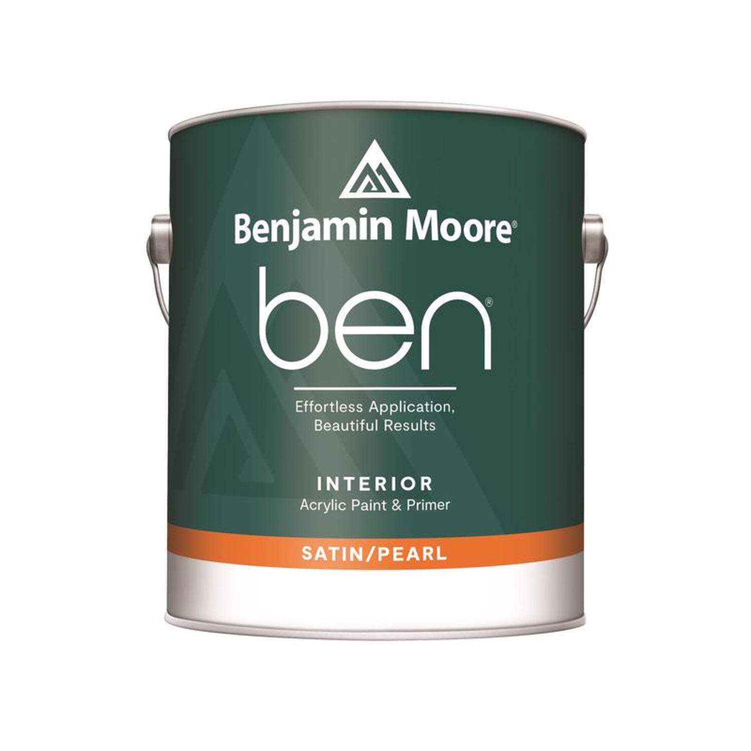 Benjamin Moore Ben Satin/Pearl Base 1 Paint and Primer Interior 1 gal
