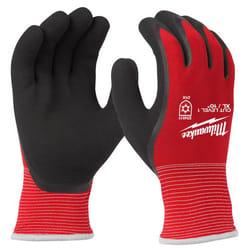 Milwaukee Unisex Indoor/Outdoor Winter Dipped Gloves Black/Red XL 1 pair