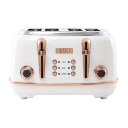 Haden Heritage Stainless Steel White 4 slot Toaster 8 in. H X 13 in. W X 12 in. D