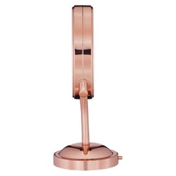 Conair Reflections 5.5 in. H X 6 in. W Beveled Double Sided Makeup Mirror Chrome Rose Gold