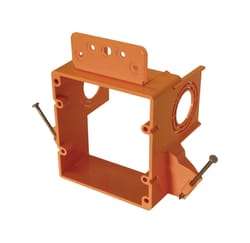 Cantex 3-1/4 in. Square PVC 2 gang Junction Box Orange