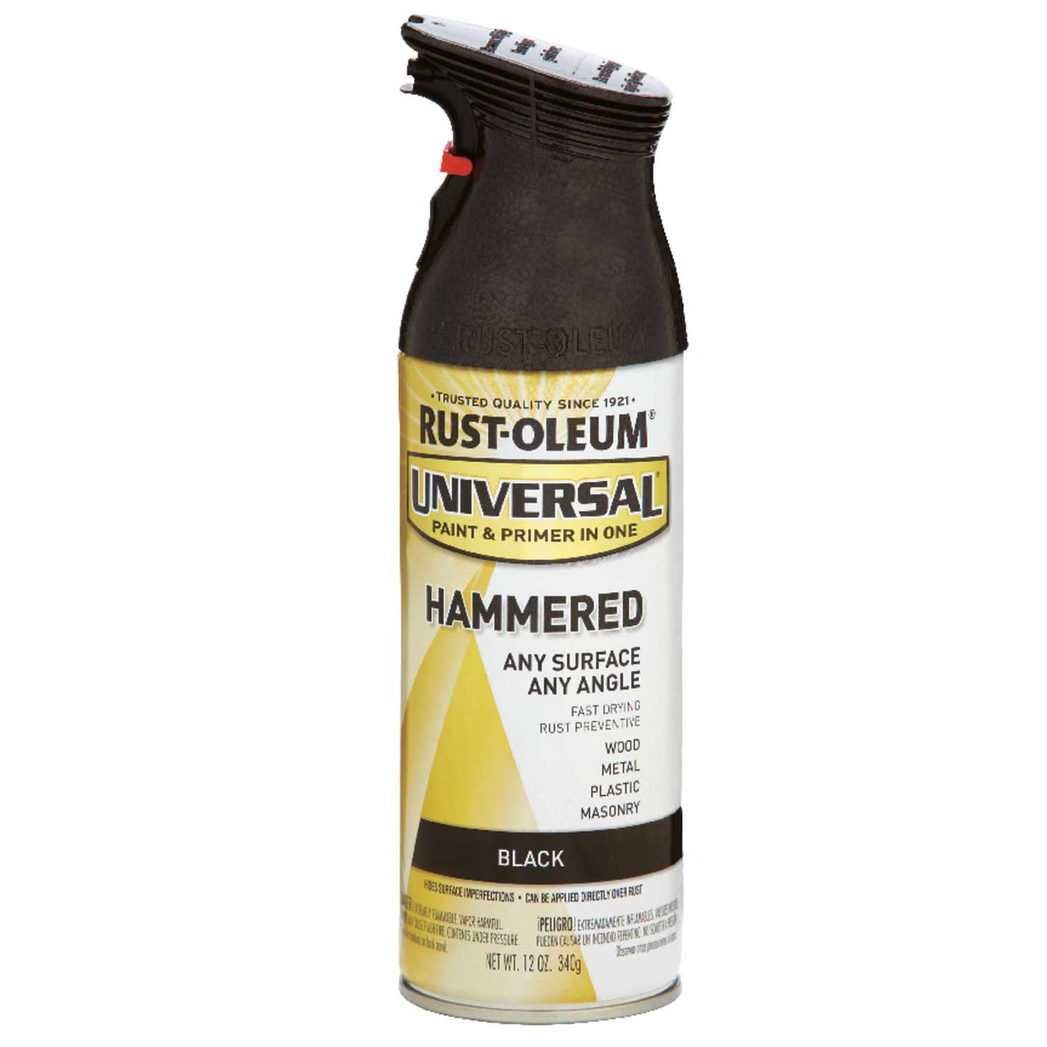 Rust Oleum Universal Hammered Black Spray Paint 12 Oz Ace Hardware