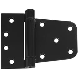 National Hardware 3.5 in. L Black Steel Extra Heavy Auto-Close Gate Hinge Set 1 pk