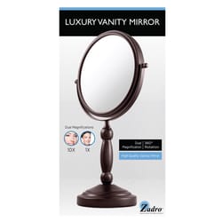 Zadro 7 in. H X 7 in. W Swivel Vanity Mirror Oil-Rubbed Bronze Brown