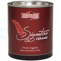 Richard's Paint Signature Plus Eggshell White Water-Based Paint and Primer Interior 1 qt